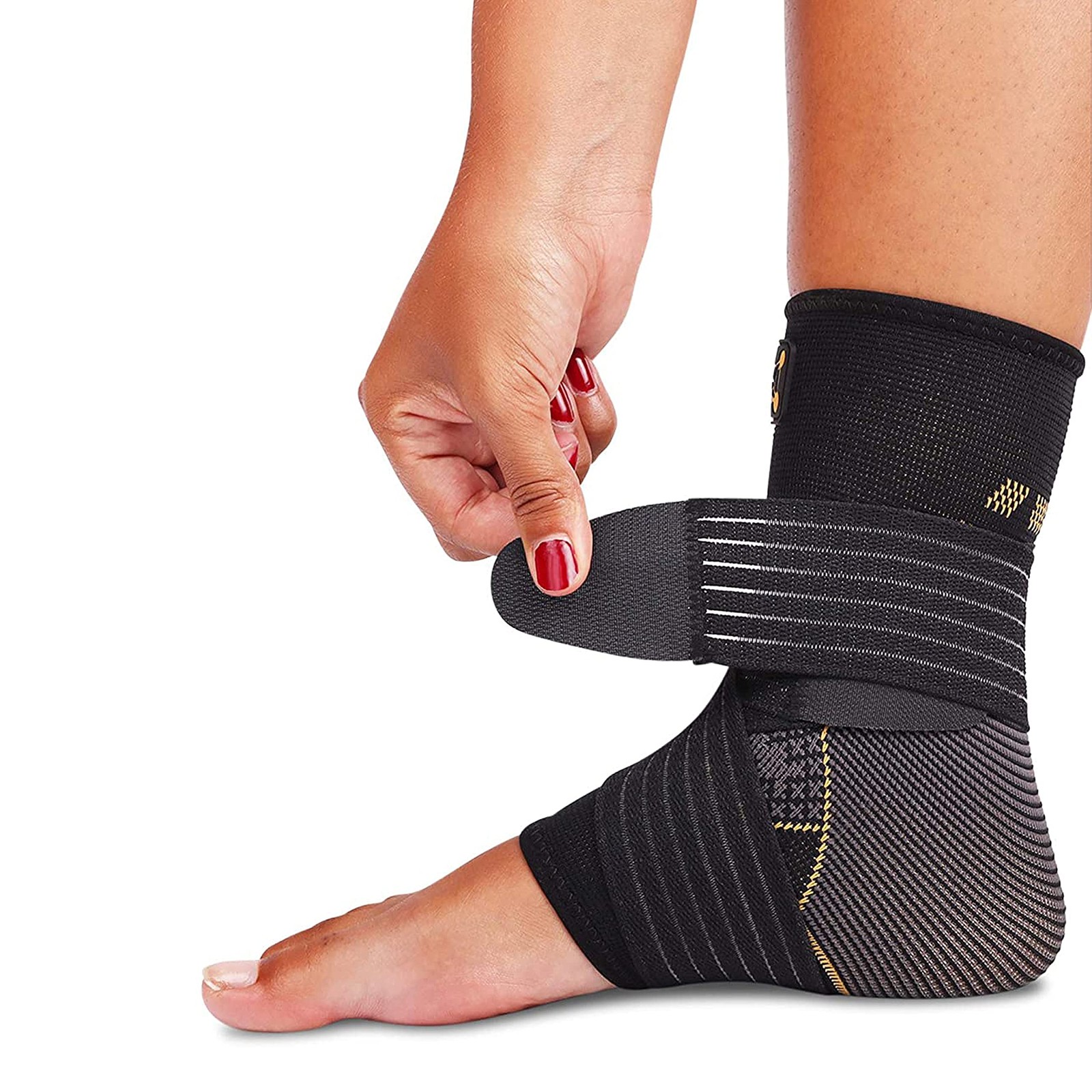 CopperJoint Compression Ankle Brace for Women Support, Durable X-Large, Black