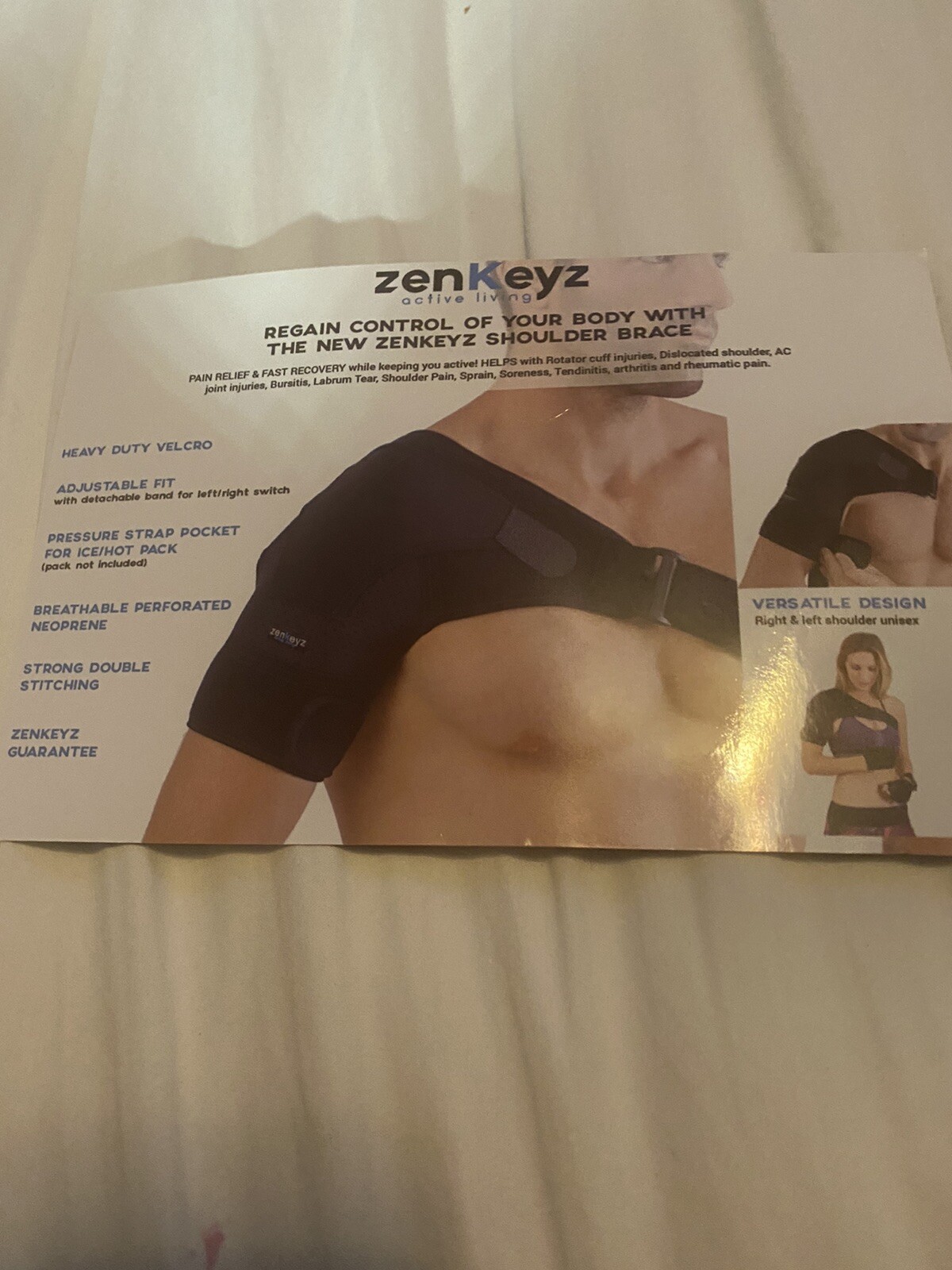 Zenkeyz Active Living Copper Compression Shoulder Brace, S/M Unisex