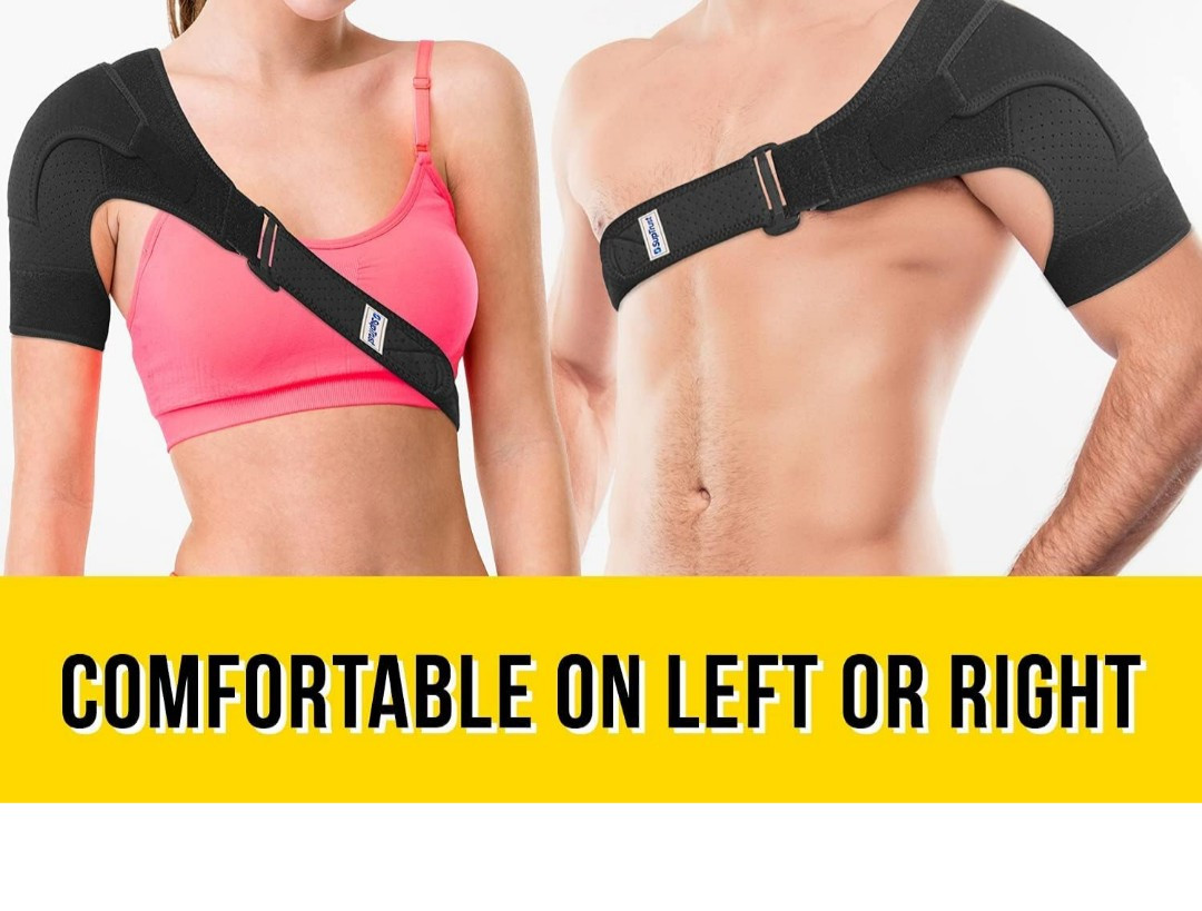 Suptrust Recovery Shoulder Brace for Men and Women, One Size, Black