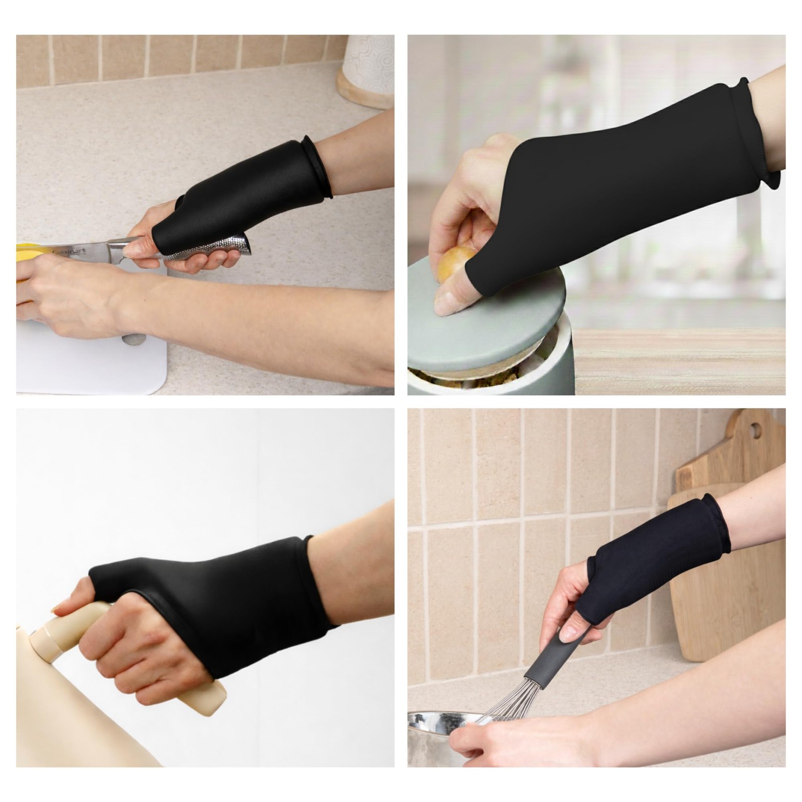 GRACE & ABLE Cooling Compression Sleeve For Thumb and Wrist Pain (Jet Black, …