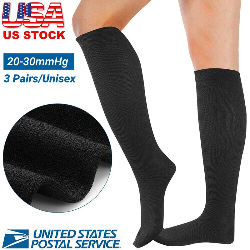 Compression Socks Stockings Womens Mens Knee High Medical 20-30 mmHG S/M – X/XL