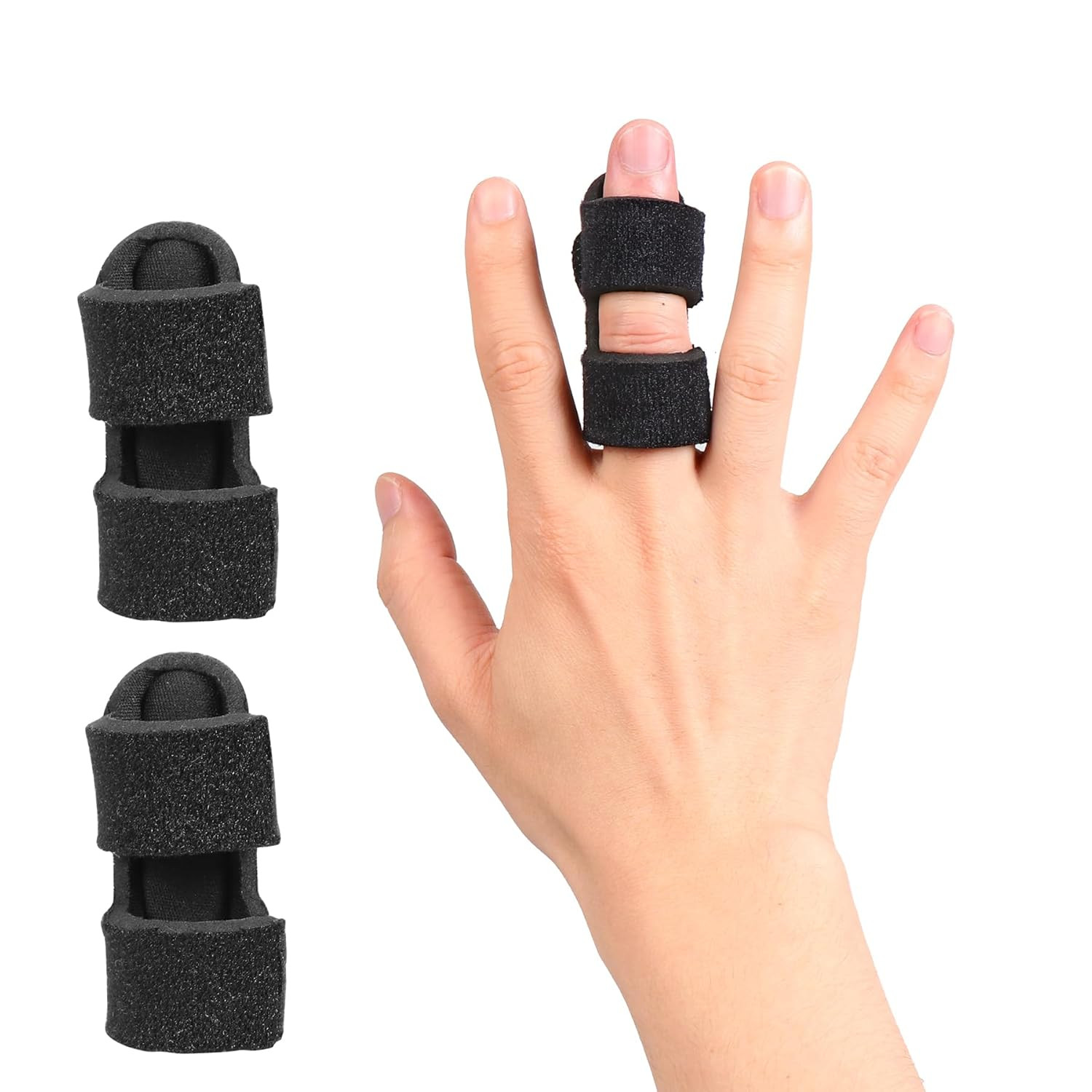 Finger Splint (2 Pack), Universal Finger Straightener, Finger Brace for Arthriti