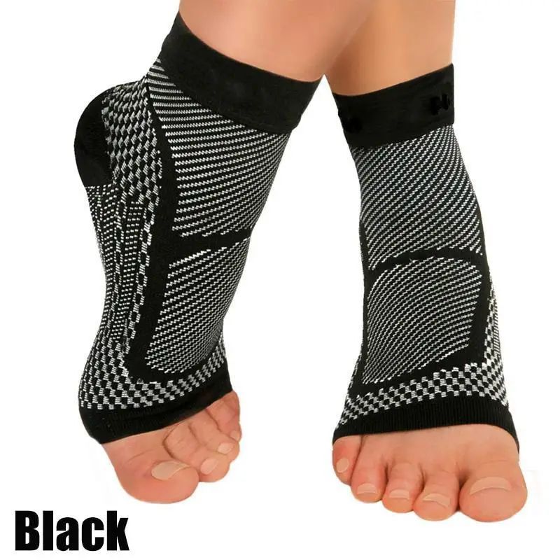 2Pair 20-30mmHg Ankle Brace Compression Sleeve Support Socks Foot Fasciitis Pain