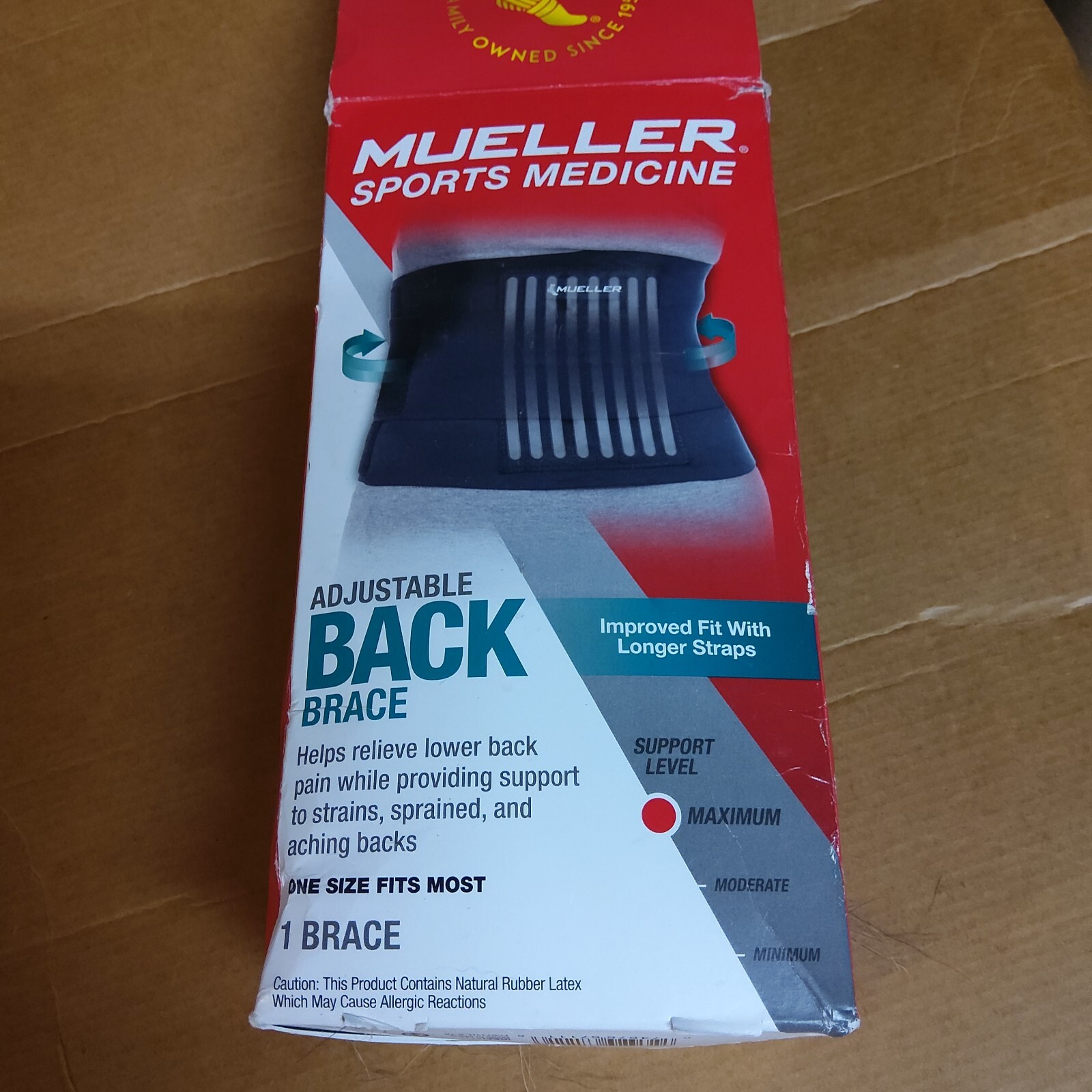 Mueller Sport Medicine Adjustable Back Brace One Size Fits Most