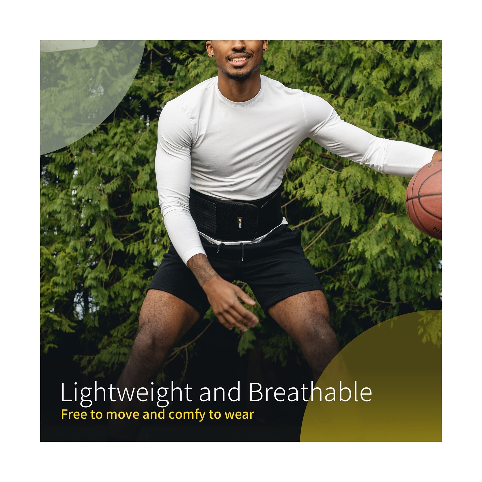 BraceUP Lower Back Brace for Men and Women – Breathable Waist Lumbar Back Sup…