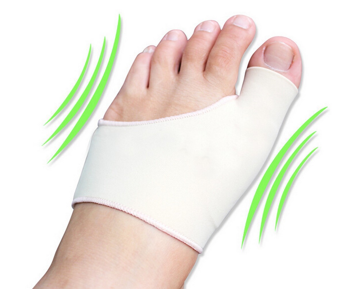 Pair Bunion Big Toe Protector Fabric w/ 5mm Thick Gel Foot Sleeve Relieve Pain