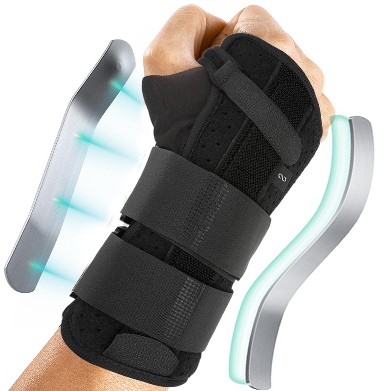 Carpal Tunnel Wrist Brace Metal Splint Hand Brace Support For Work Pain Relief