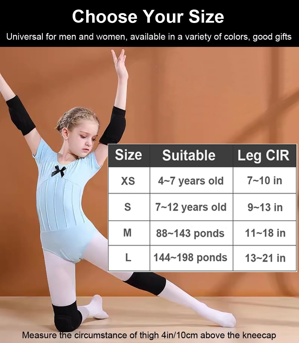 SUJAYU Knee Pads for Women Men, Dance Wrestling Large, Black