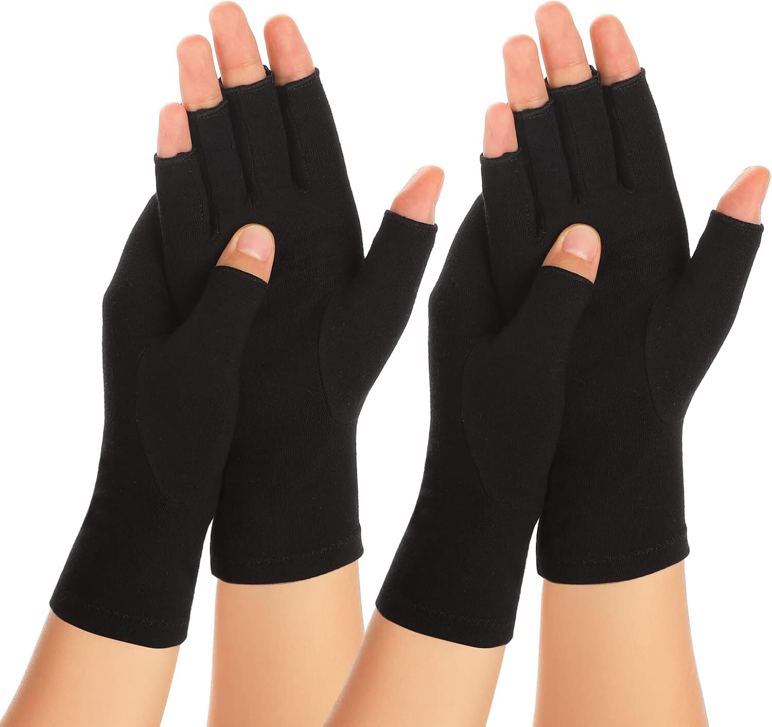 2 Pair Compression Arthritis Gloves Carpal Tunnel Hand Support Brace Pain Relief