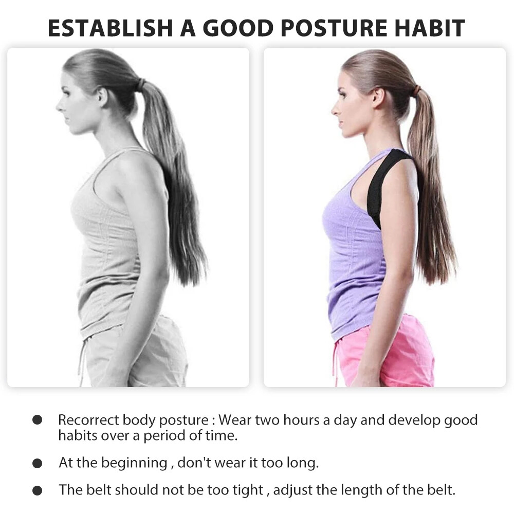 Posture Corrector Adjustable Back Brace Shoulder Support Clavicle Belt Men/Women
