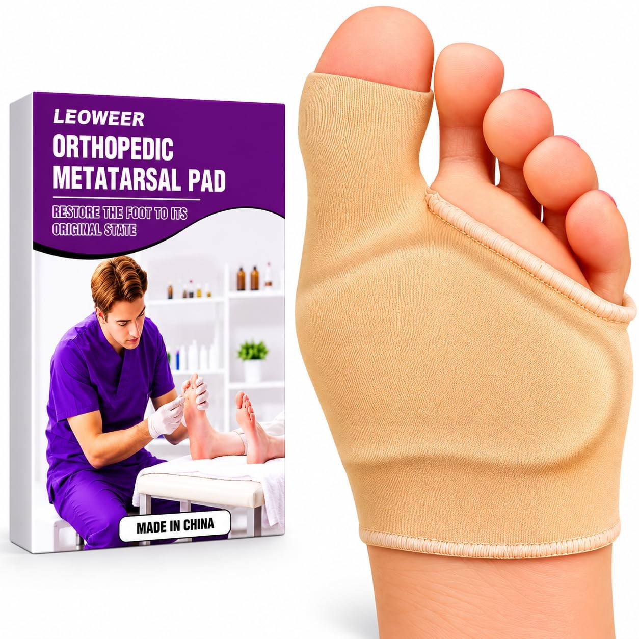 Orthopedic Metatarsal Pads for Women and Men,Ball of Foot Cushions with 4 Siz…