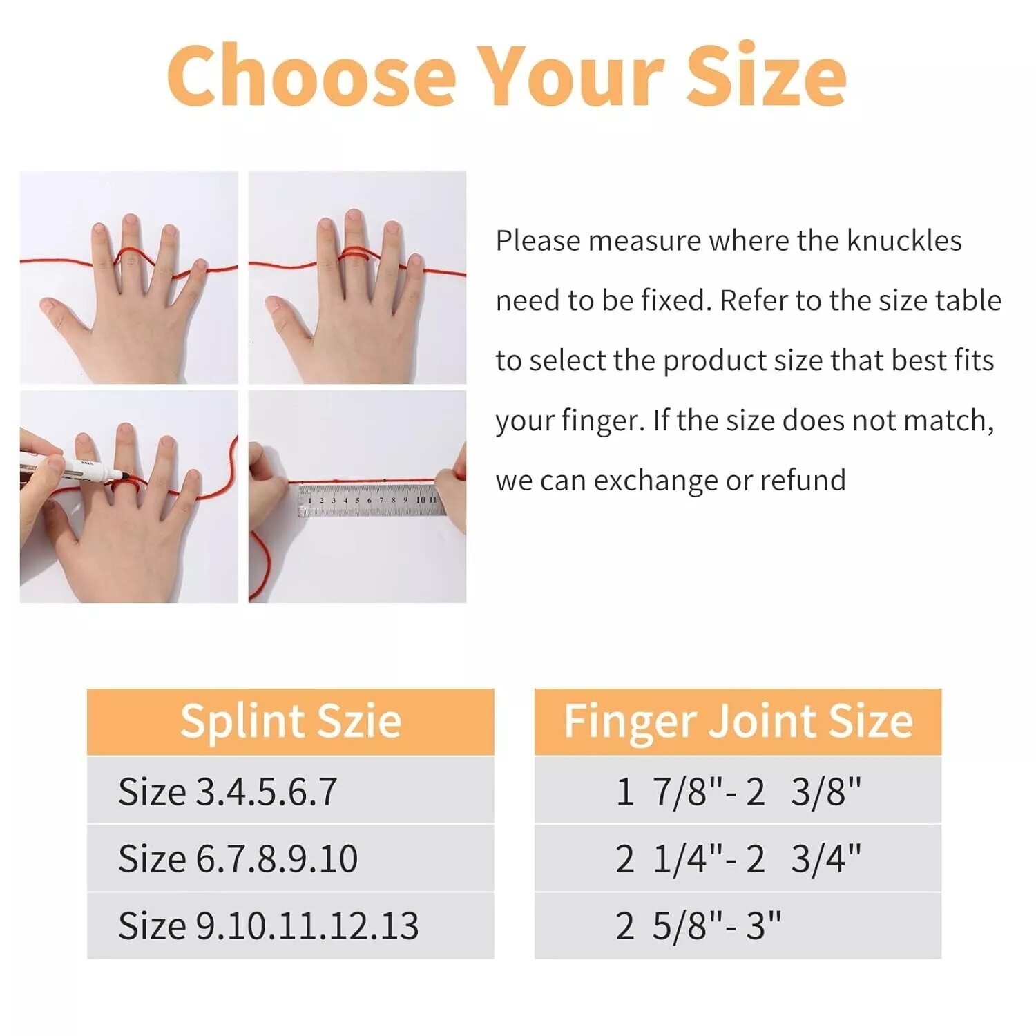 Oval Finger Splints, 5PCS Oval Trigger Finger Splint for Size 6,7,8,9,10
