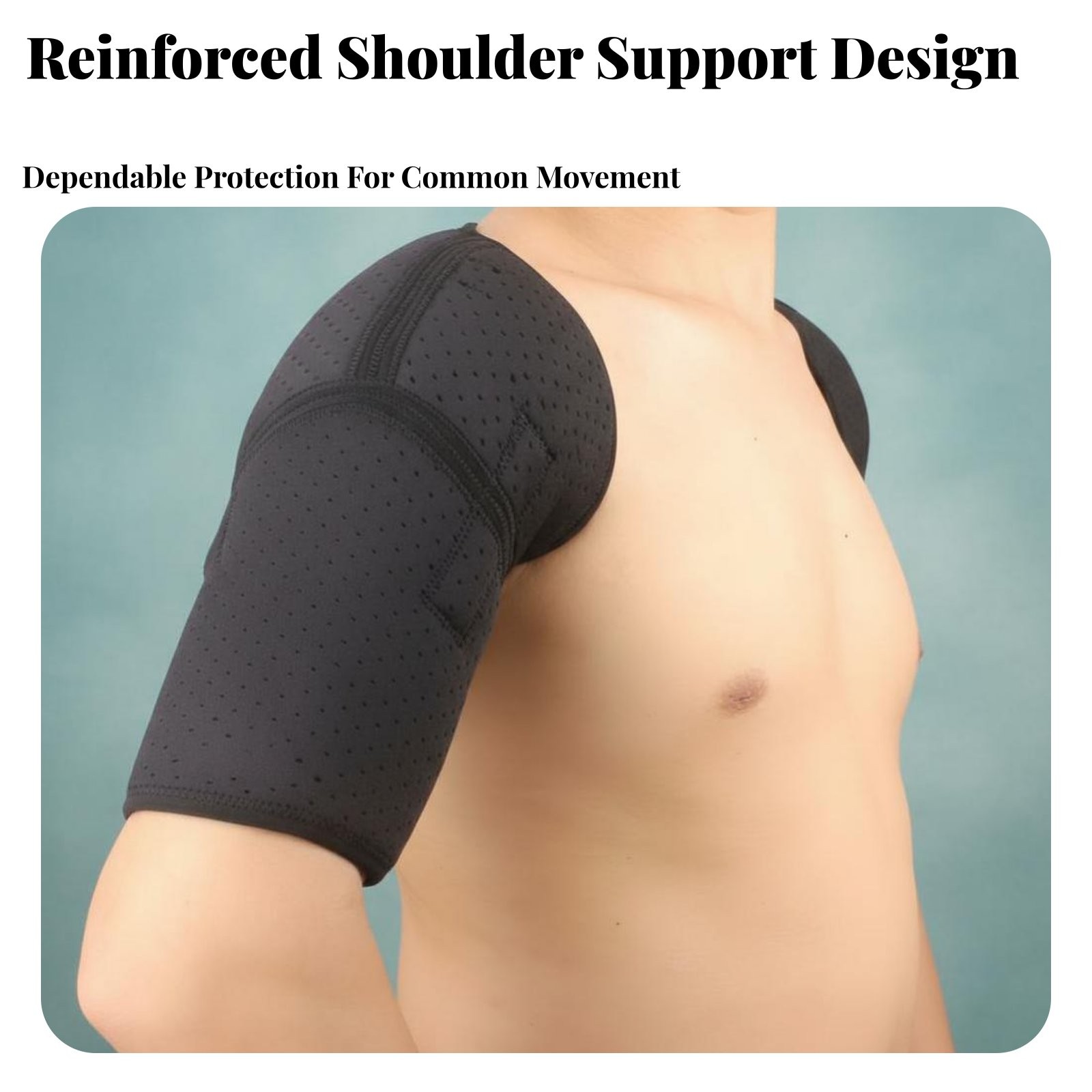 Magnetic Double Shoulder Support Brace Shoulder Guards Strap Black