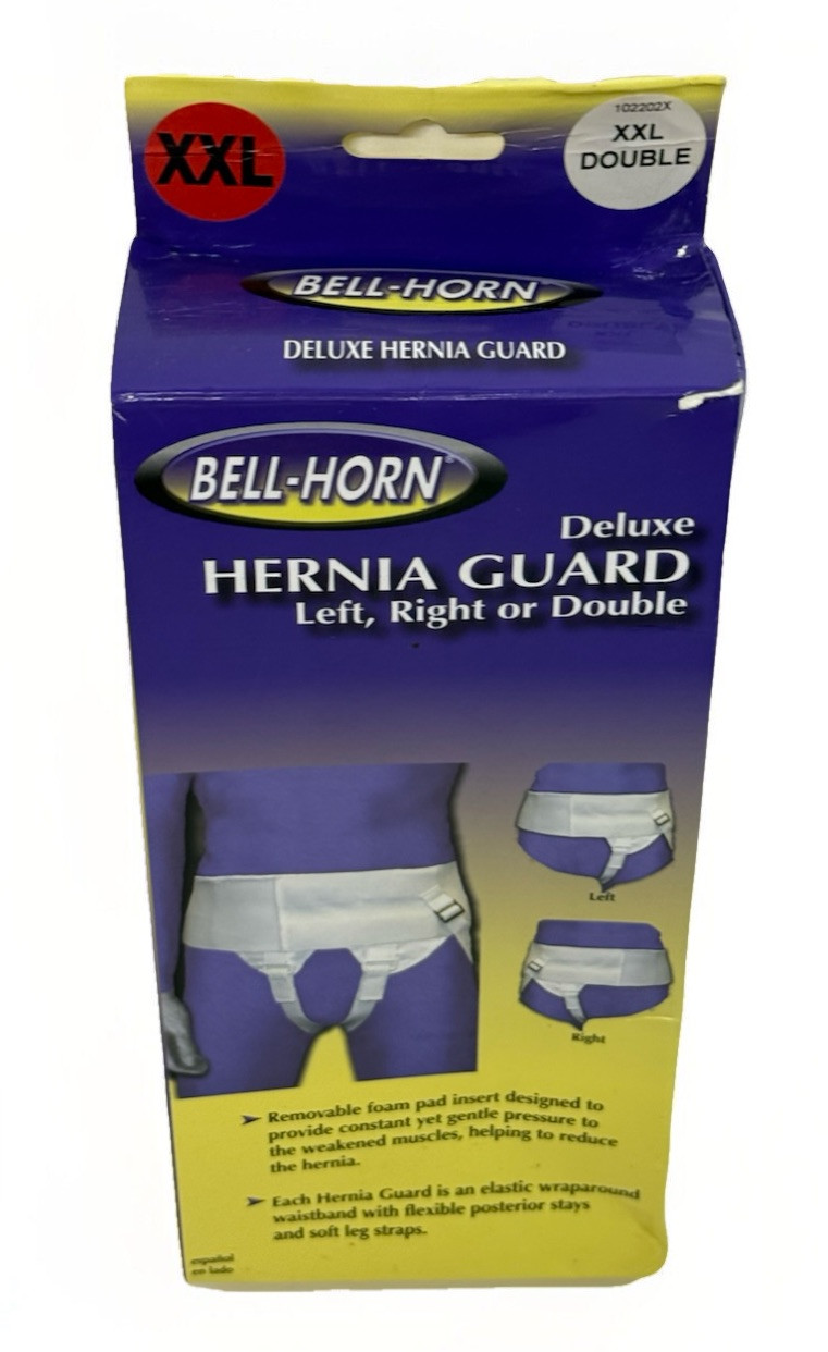 Bell-Horn Deluxe Woven Hernia Guard Support Belt Left Right Double Support XXL