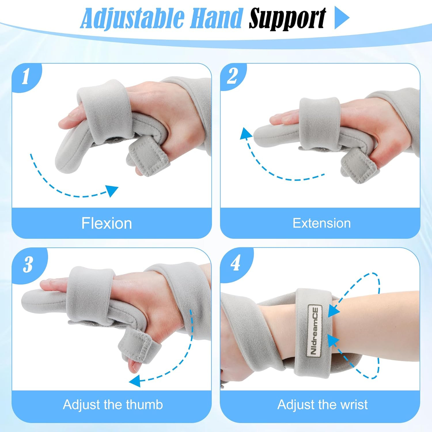 Resting Hand Splints for Straightening Fingers,Carpal Tunnel Wrist Brace Night I