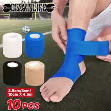 10PCS Self Adhesive Athletic Tape Elastic Bandage Sports Wrap 2.5 5 10cm