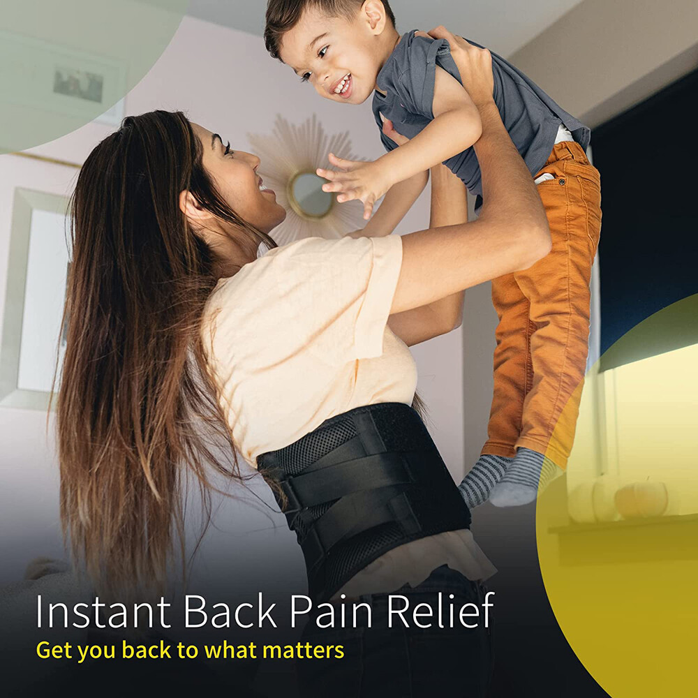 Adjustable Lower Back Brace Lumbar Support Waist Belt for Sciatica Pain Relief