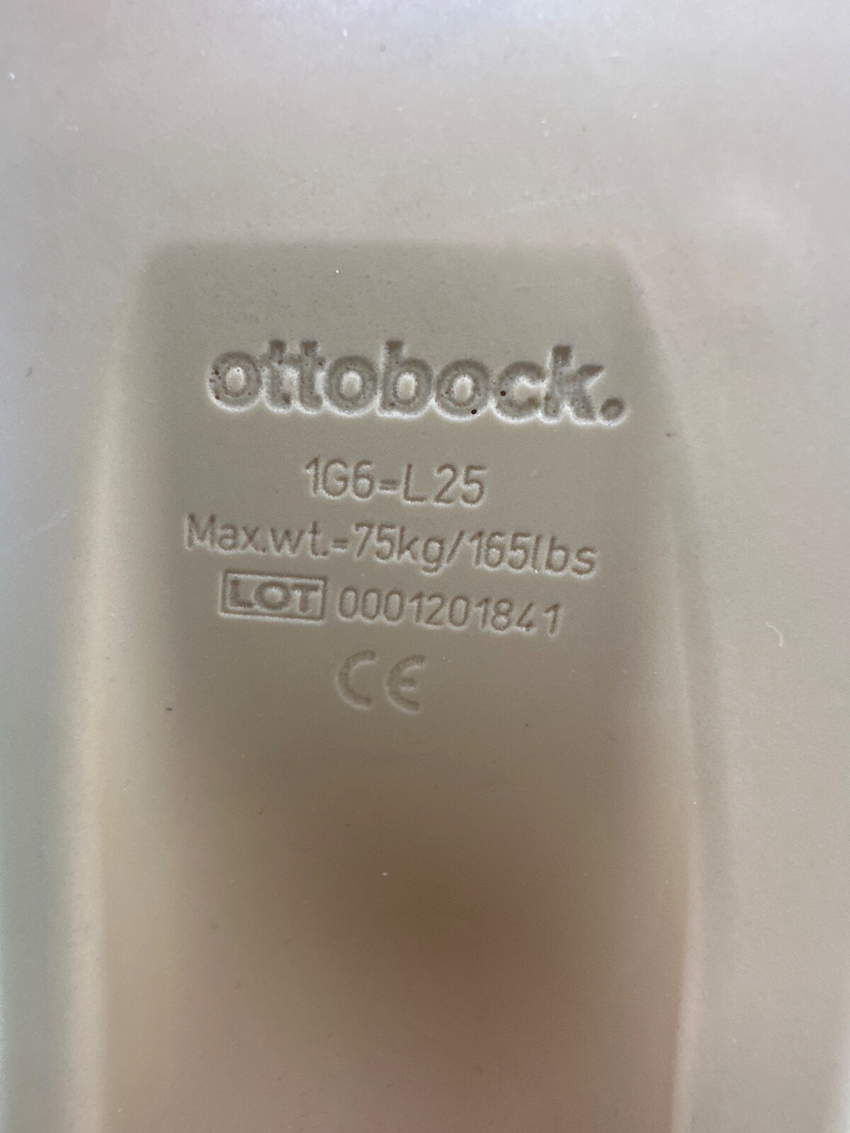 OTTOBOCK Otto bock 1g6 light weight prosthetic foot. Left. Size 25