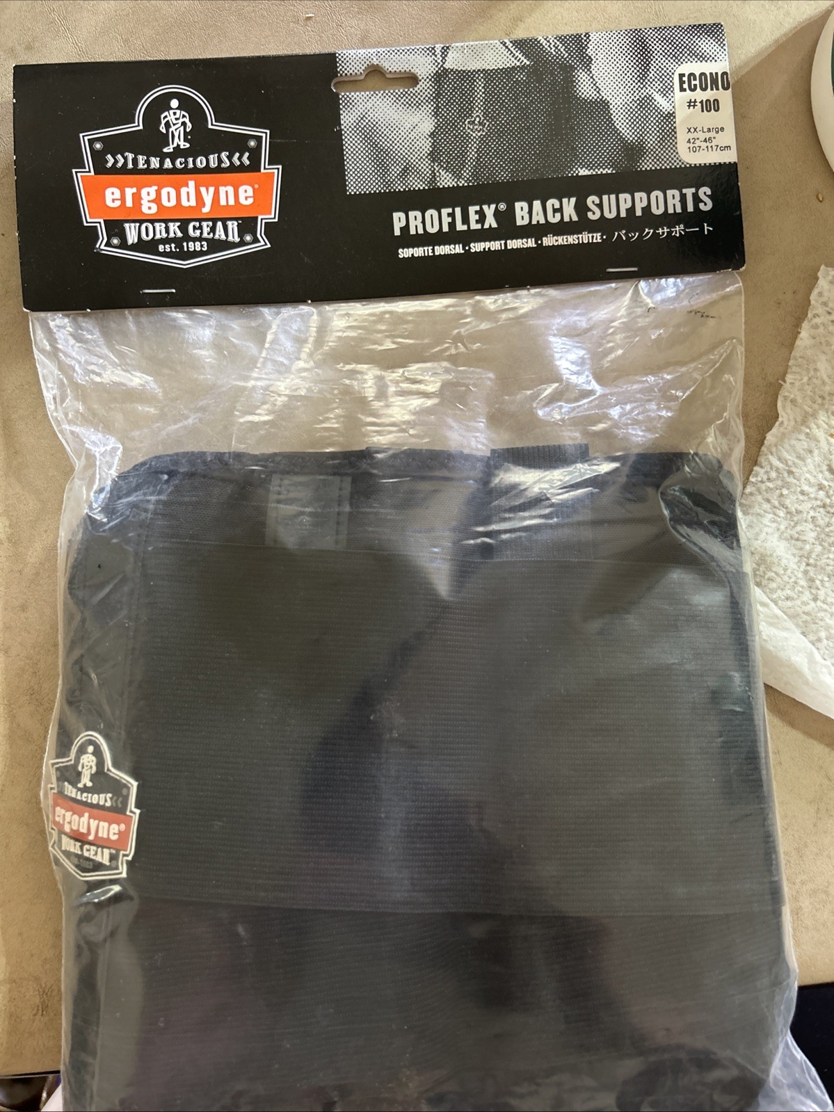 Ergodyne Proflex Standard Back Support XL 38″-42″ Waist 97-107cm