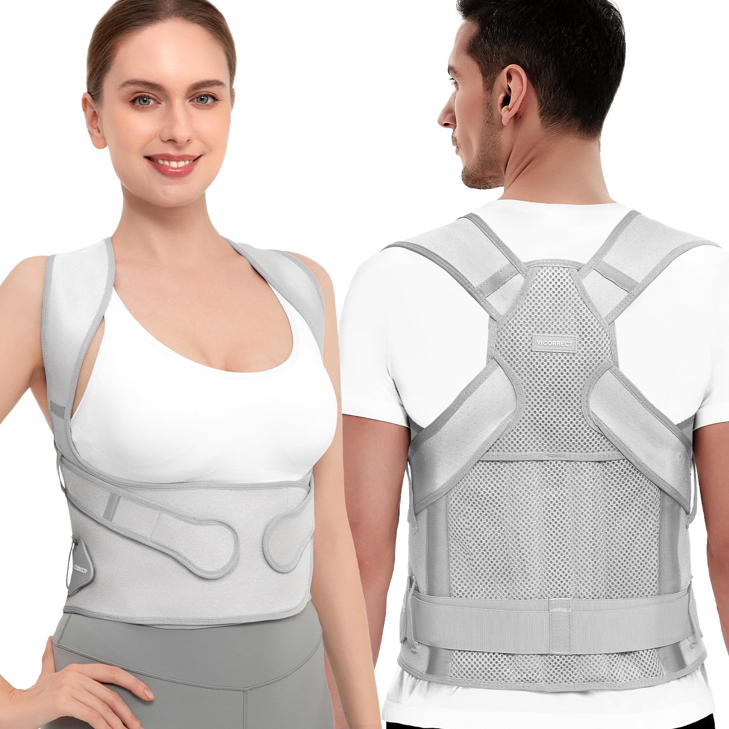 Vicorrect Posture Corrector for Women and Men: Back Support Brace Relieve Upper