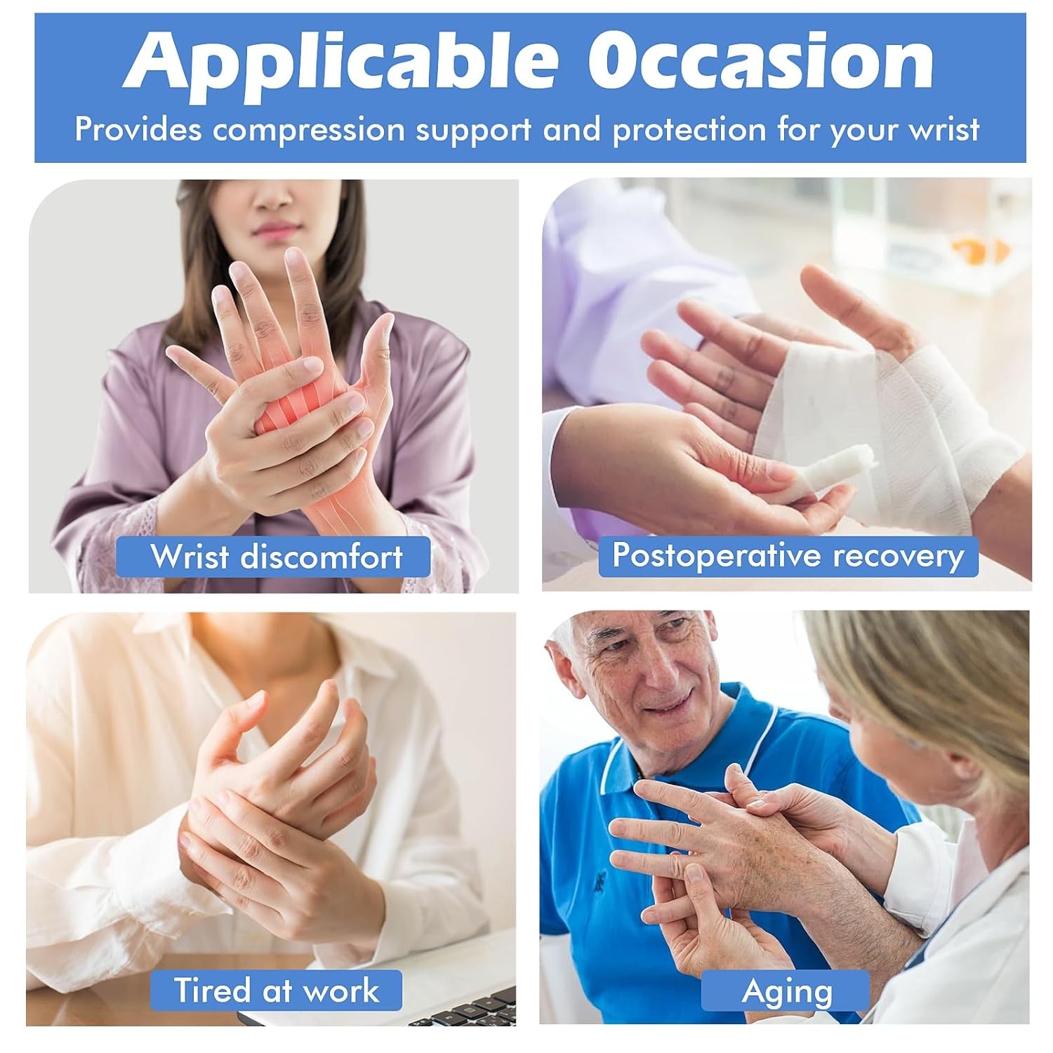 2*Wrist Brace Carpal Tunnel Wrist Splint Night Support for Women Men Pain Relief
