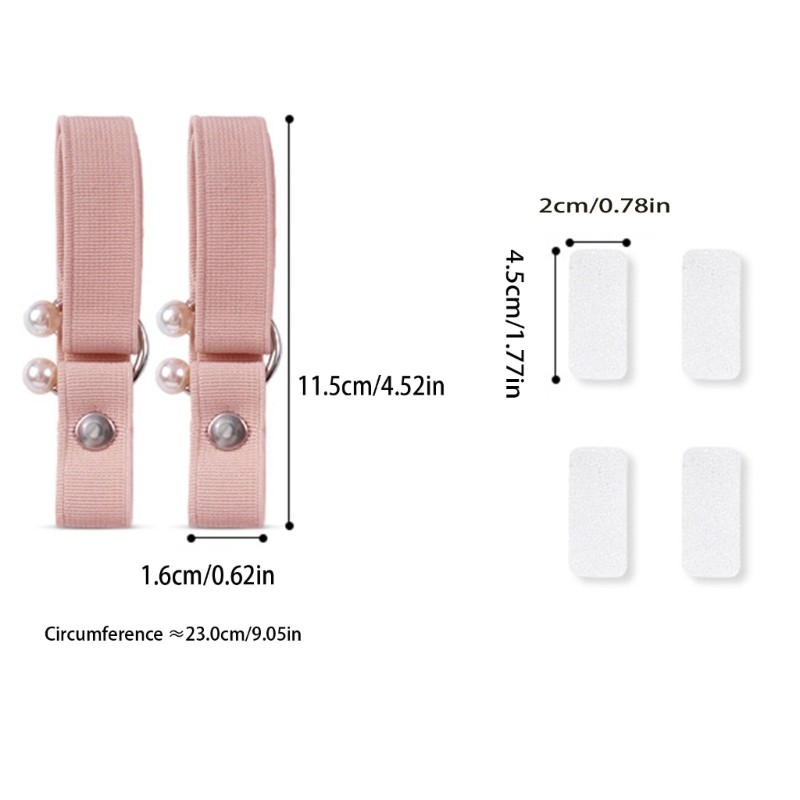 2Pcs Elastic Shoe Laces U Shaped Elastic Band High Heel Shoe Retainers Straps