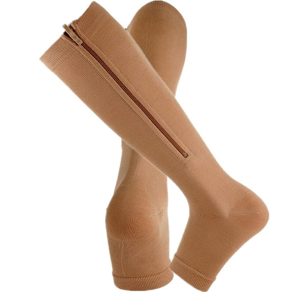 20-30 mmHg Men Women Compression Socks Knee High Support Aching Feet Swelling