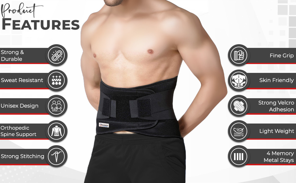 Double Pull Breathable Lumbar Lower Bad Back Pain Posture Support Belt Brace