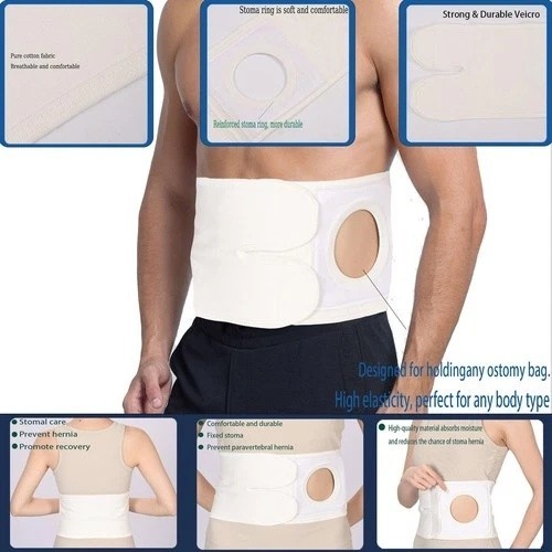 Flosmore Ostomy Support Belt，Adjustable Prevent Parastomal Hernia Support Bel…