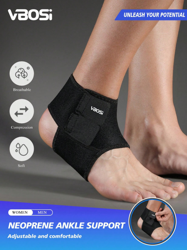 1pc VBOSI Adjustable Neoprene Ankle Support – For Running & Sports Use-NEW