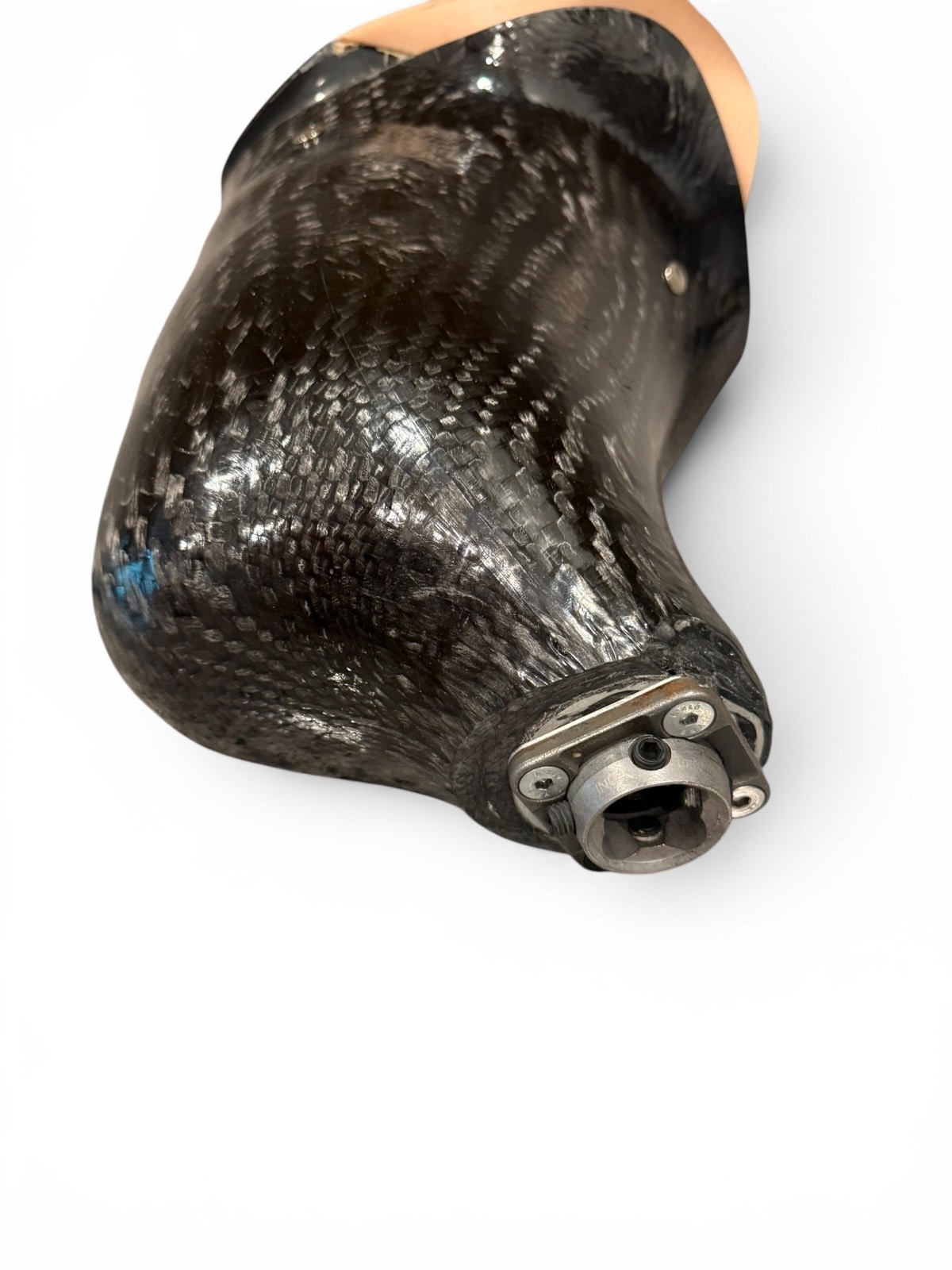 Right above knee prosthetic socket. Not for medical use.
