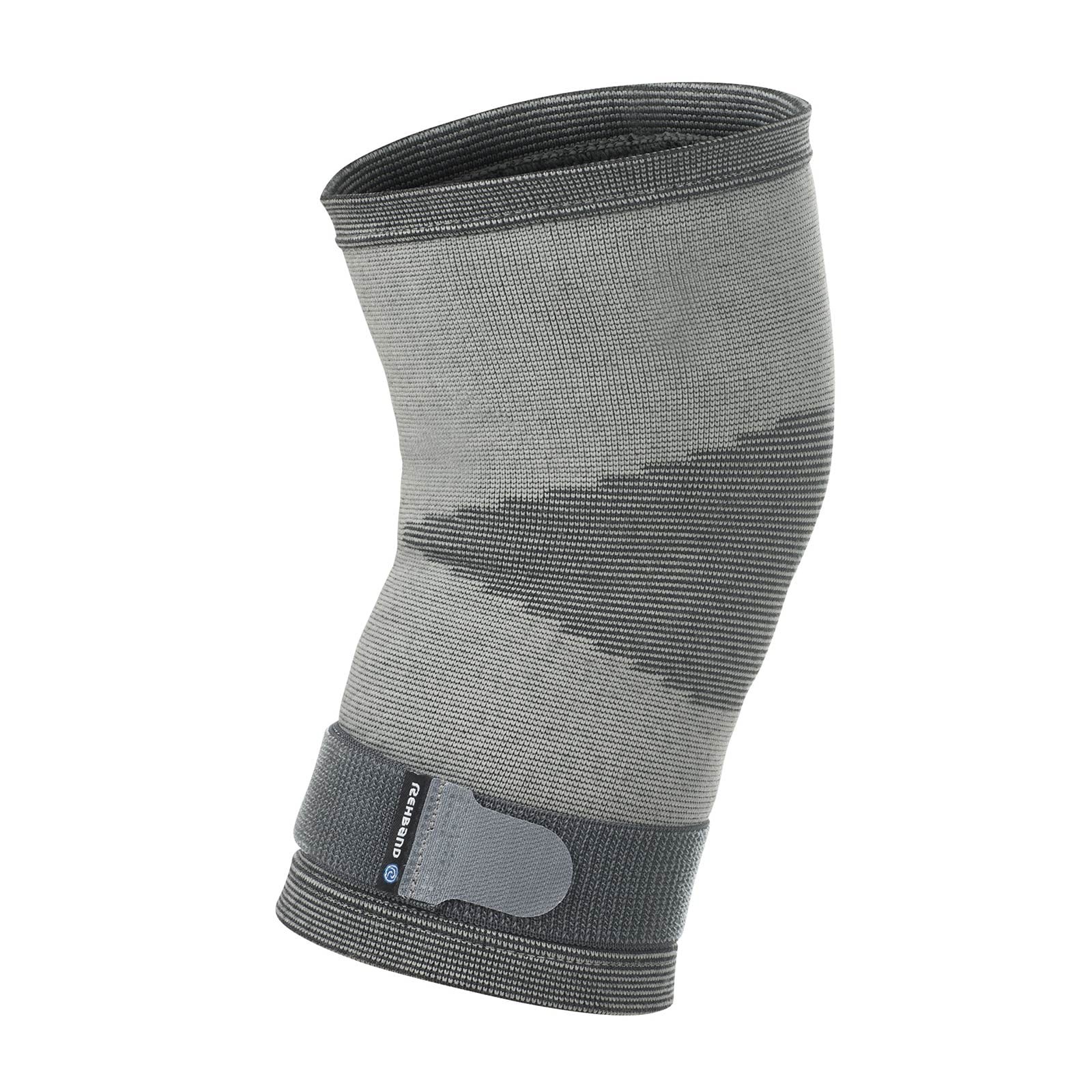 Rehband Compression knee sleeve, elastic brace for sports & Large, Grey