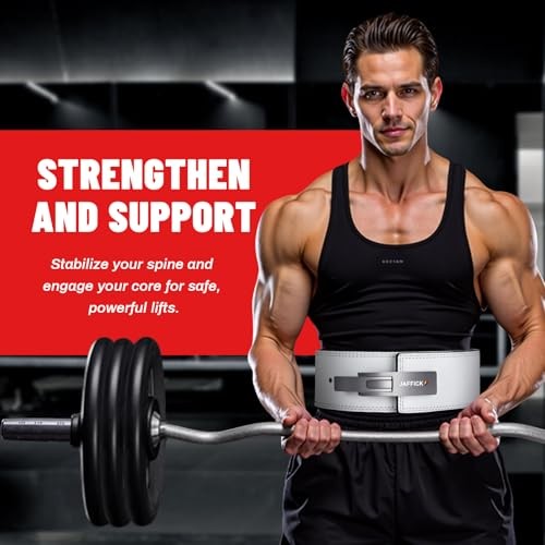Lever Lifting Belt – Power 10mm Extreme Heavy Duty Genuine Leather S WHITE