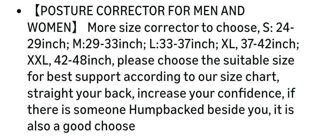 PAZAPO Posture Corrector/Lumbar Support for Men and Women-XL-NEW OUT OF ORIG PKG