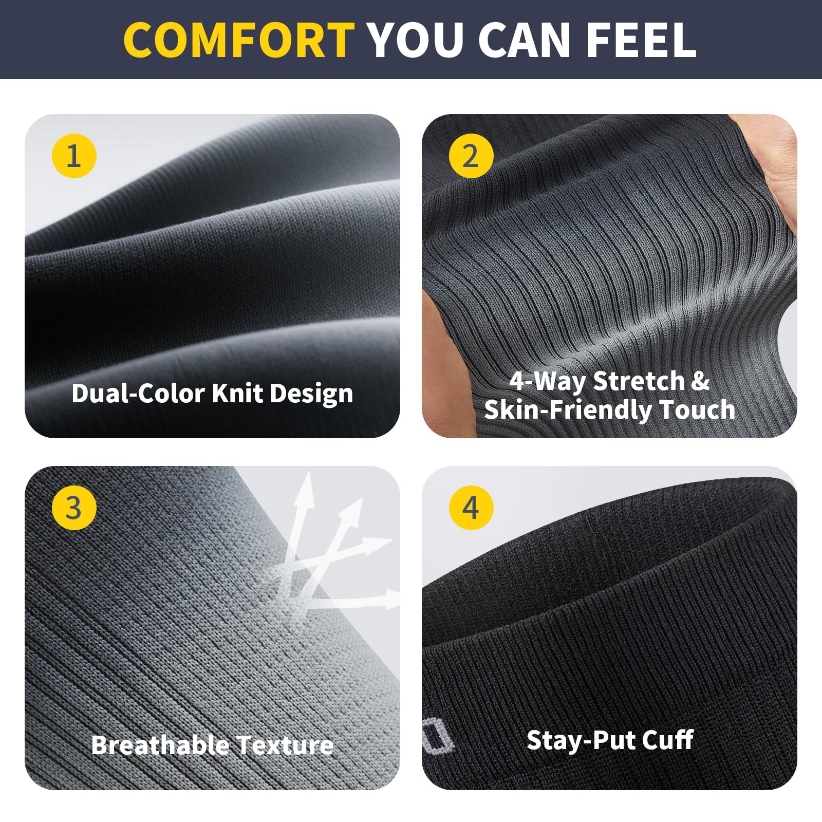 Gradient Calf Compression Sleeves, 20-30 mmHg Footless Compression Socks for …