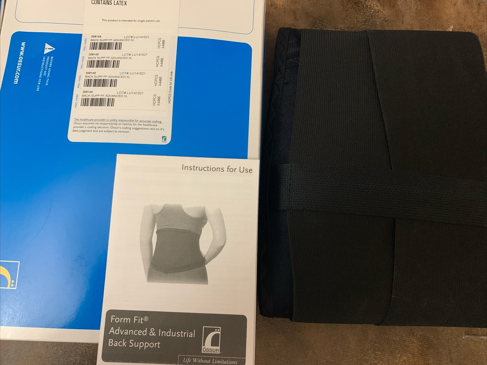 Ossur Form Fit Back Support Brace – New In Box – Size XL