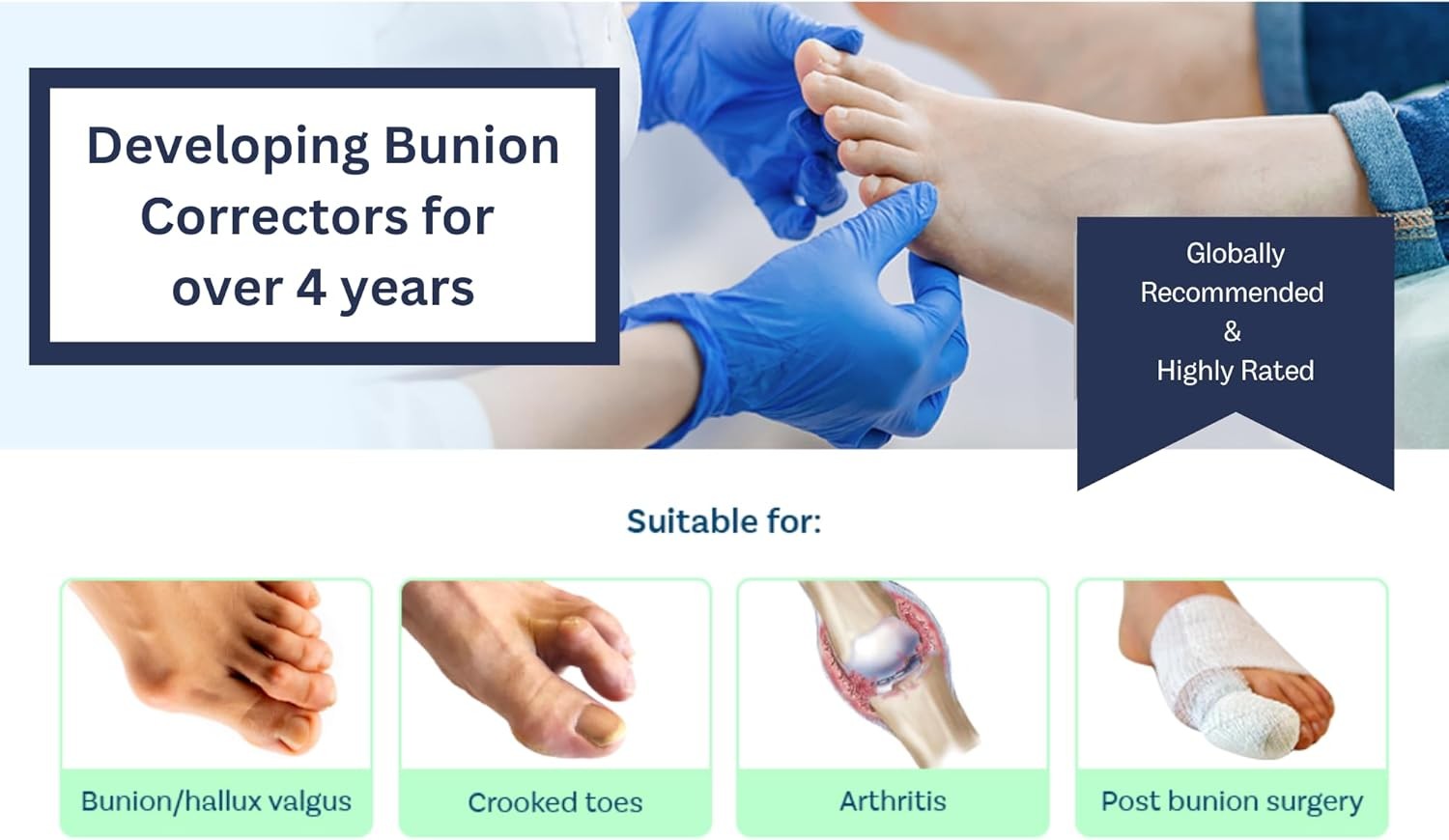 Caretras 2-Pack Bunion Corrector for Women & Men, 2 Count (Pack of 1)