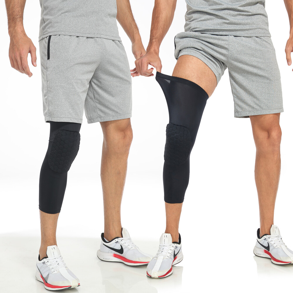 Compression Long Sleeve Support Leg Knee Pad Brace Sports Pain Guard Men & Women
