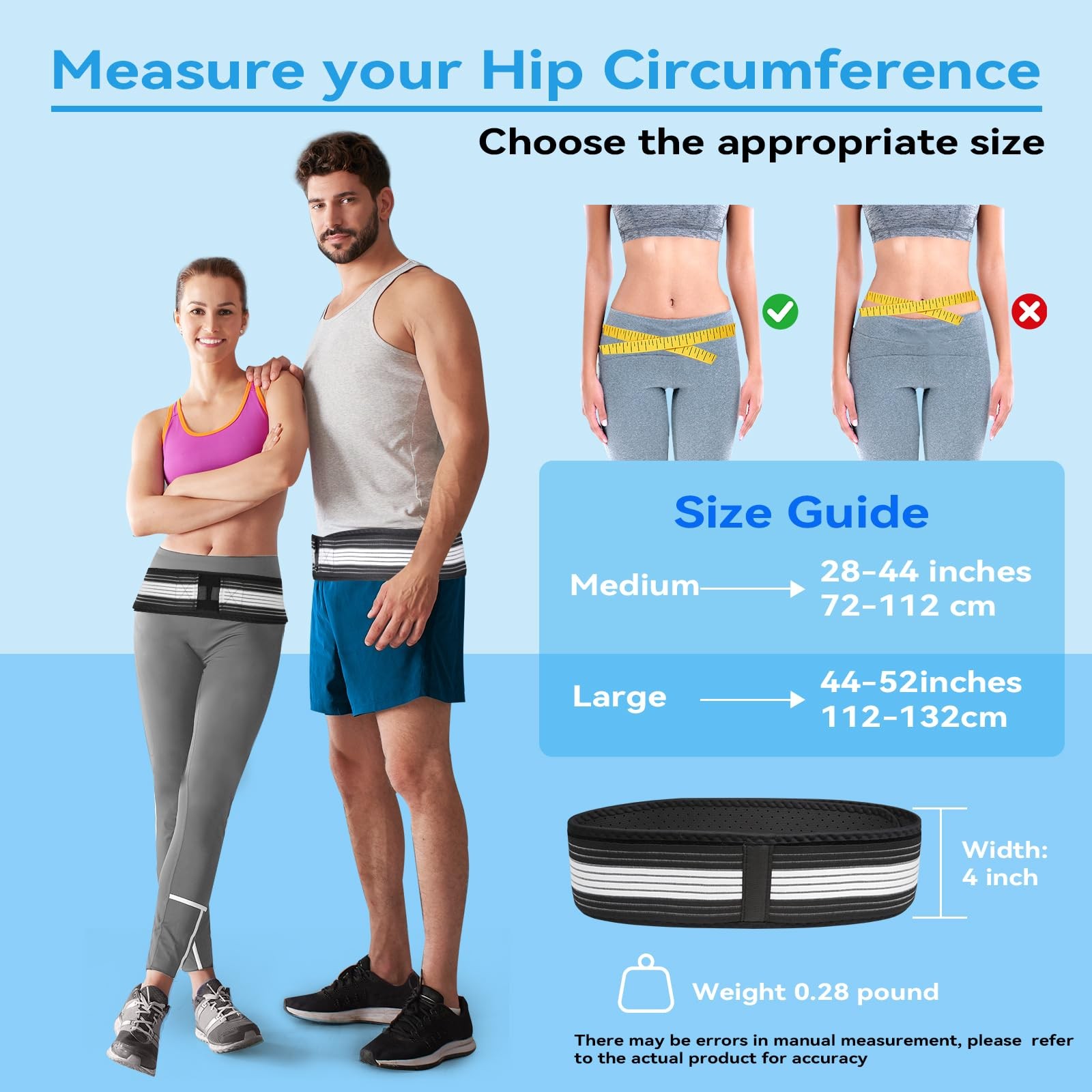 Waist Belt Sacroiliac Hip Belt, Lumbar Support Sciatica Pain Relief, Sacroili…
