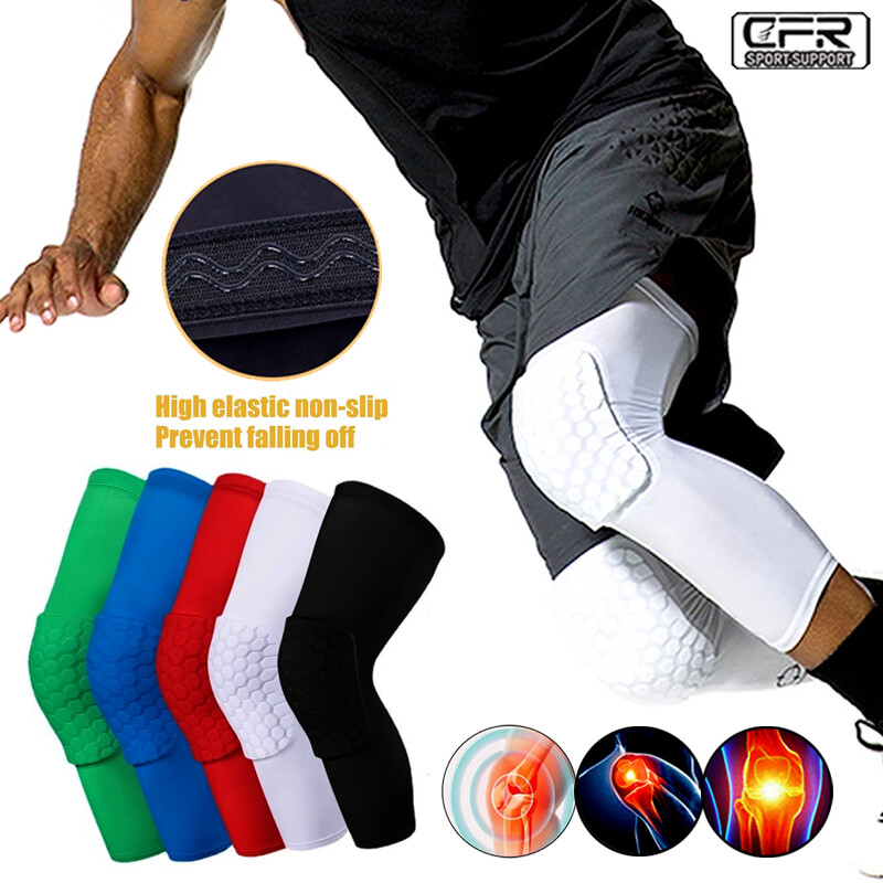 Compression Long Sleeve Support Leg Knee Pad Brace Guard Men Women Sport Pain