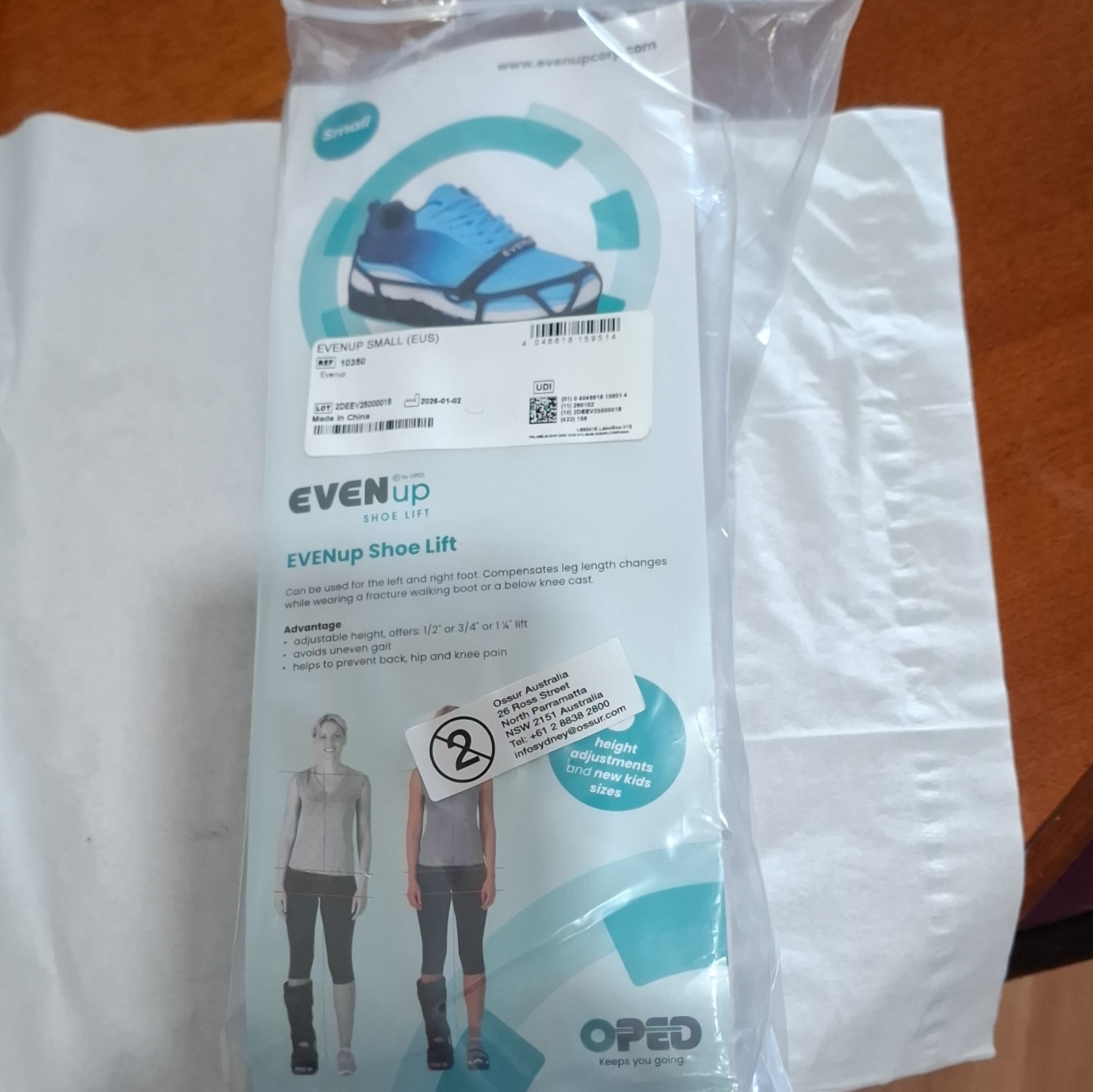 Evenup EVENup Shoe Lift Small Adjustable for Leg Length Discrepancy Blue/Black