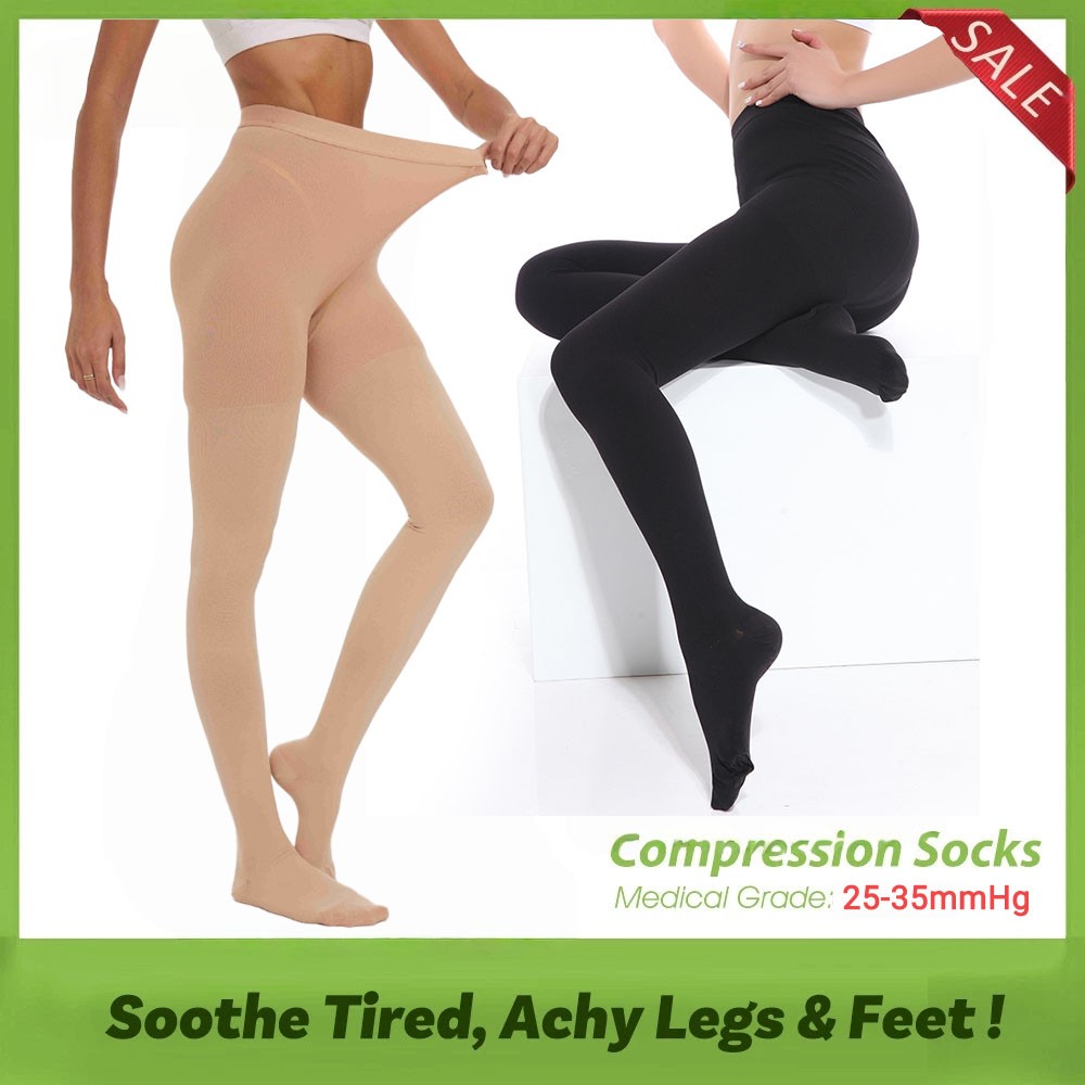 Compression Pantyhose Medical Stockings Varicose Women Men Circulation Grade-II