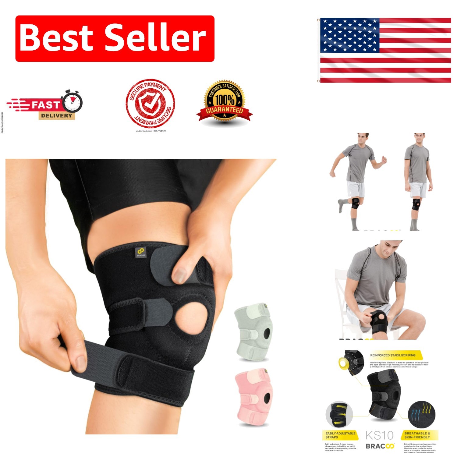 Reinforced Stabilizer Knee Sleeve – Effective Relief for Sports & Arthritis Pain