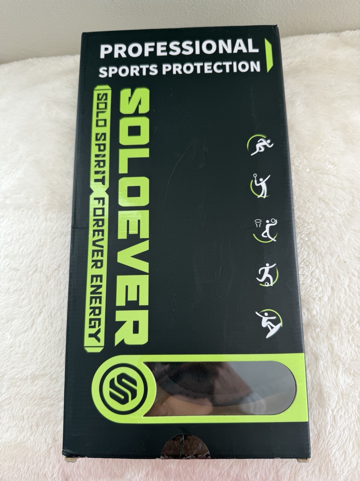 SOLOEVER Knee Brace XL Black Adjustable Compression Stabilization Support