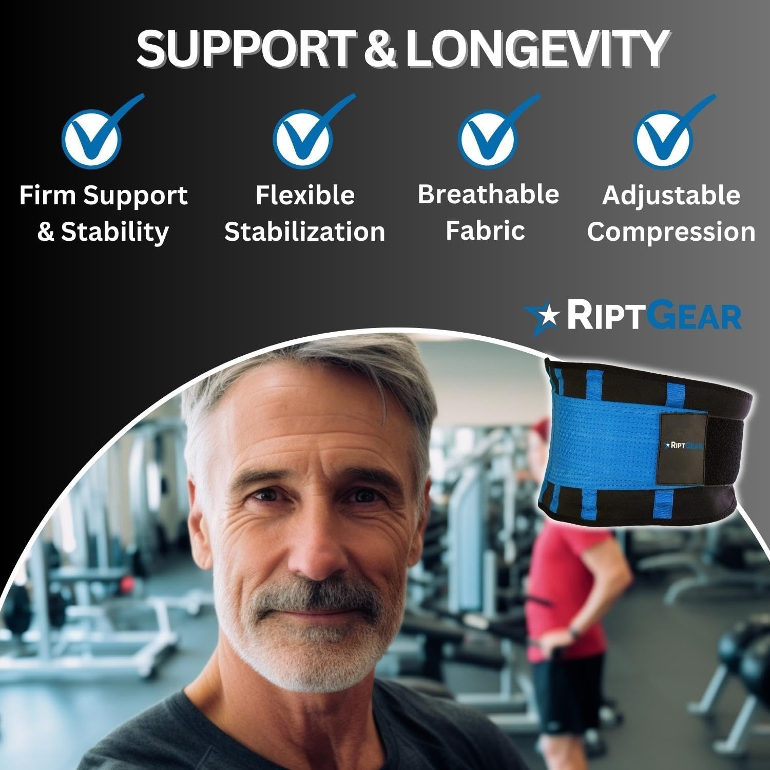Lightweight Lower Back Support Brace for Men & Women – Perfect for Work, Lifting