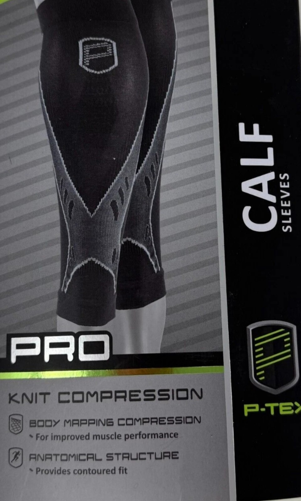 P-TEX PRO CALF SLEEVE – SIZE LARGE- P-TEXC500 BLACK COMES WITH PAIR.