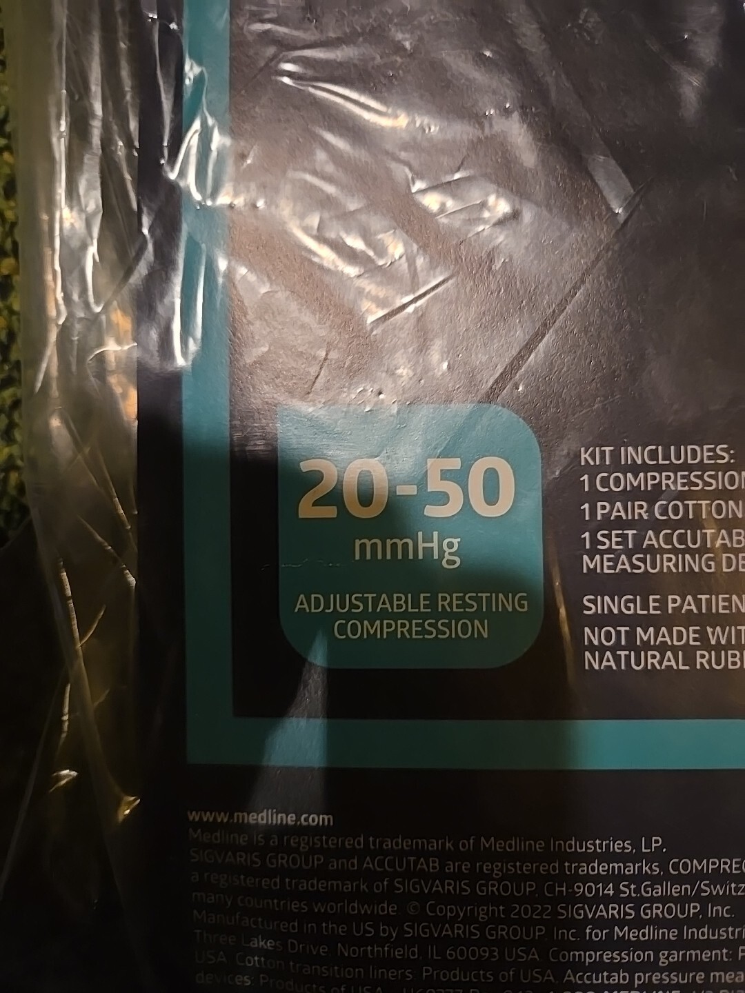 SIGVARIS COMPRECARES Reusable Compression Garment Kit Sock XXL- Tall 20-50mmHg
