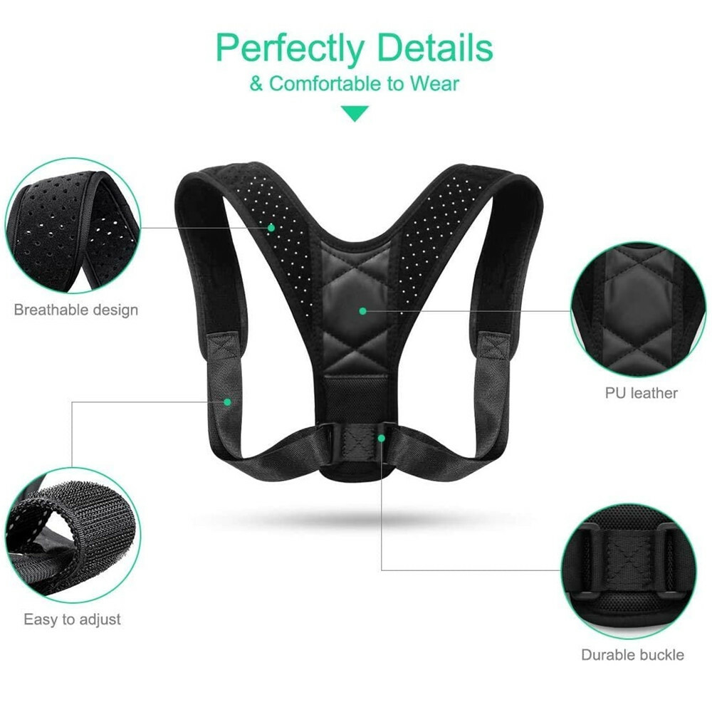 Posture Corrector men Support Back Shoulder Pro Brace Belt Adjustable women Kids