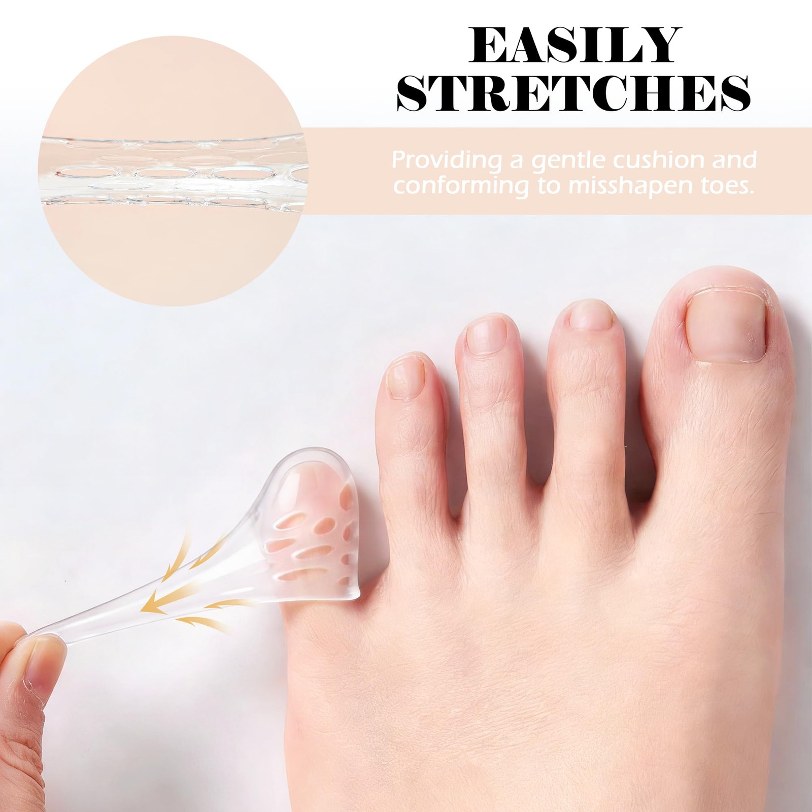 Medsuo 20 PCS Silicone Toe Protectors, Anti-Friction Gel Sleeves