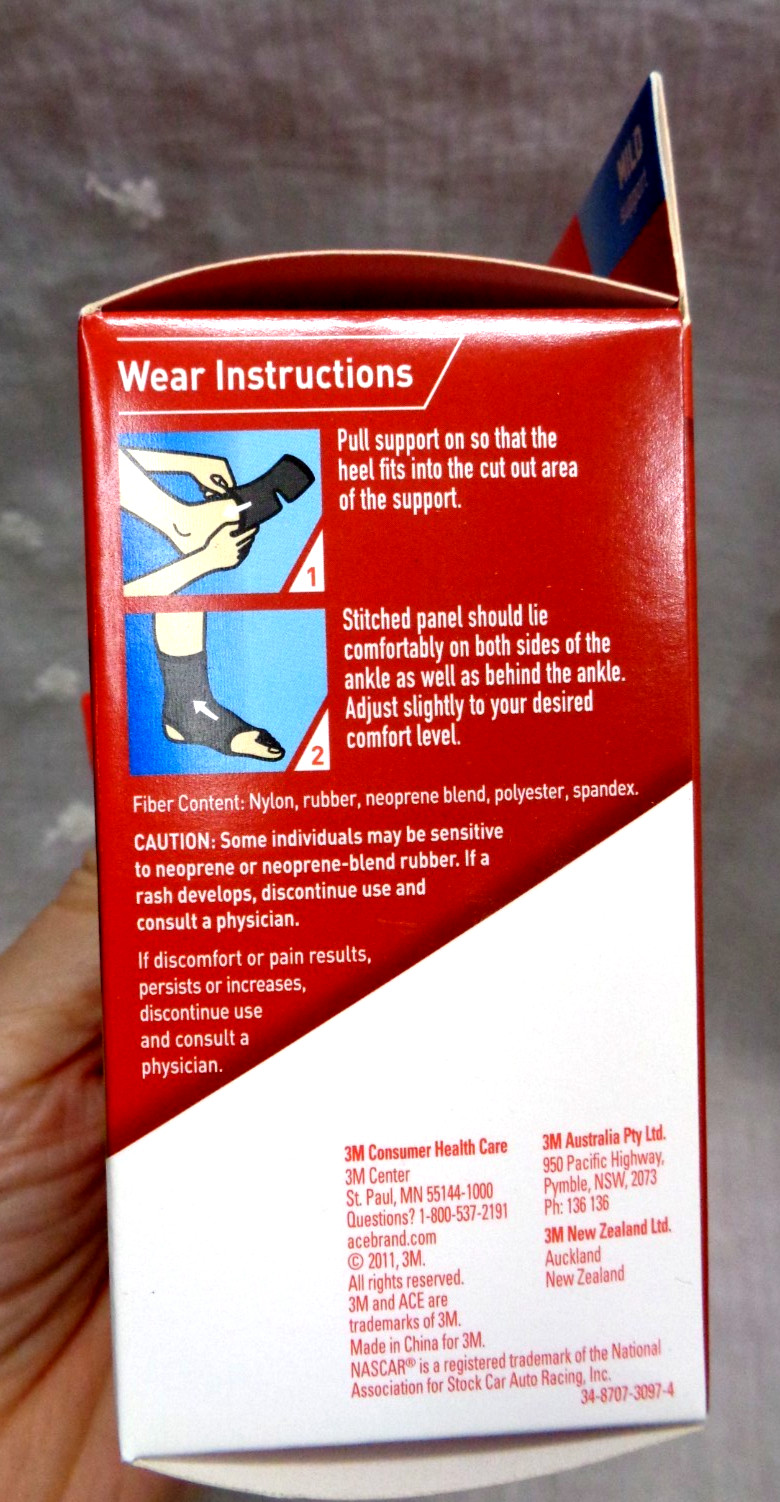 3M ACE Brand ELASTO-PREENE ANKLE Support 207525 MILD SUPPORT SM/M